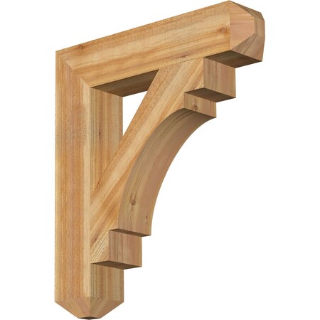 Ekena Millwork Merced Craftsman Rough Sawn Bracket, Western Red Cedar, 6"W x 30"D x 34"H BKT06X30X34MRC04RWR